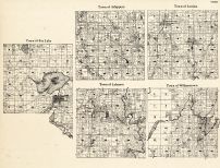 Dodge County - Fox Lake, Ashippum, Lomina, Lebanon, Williamstown, Wisconsin State Atlas 1930c